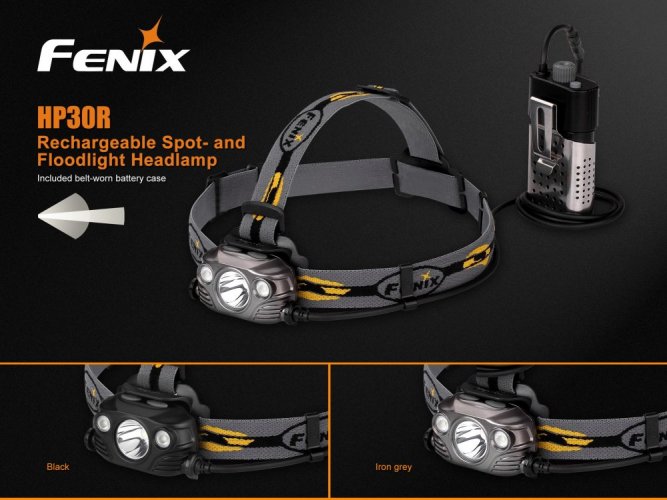 Fenix HP30R LED Stirnlampe - Farbe: Grau